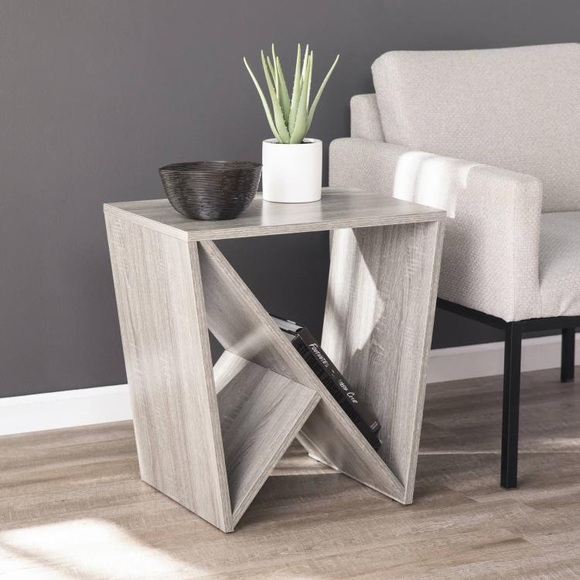 Southern Enterprises Other - Southern Enterprises Bullingdon Geometric Side Table in Gray, NIB